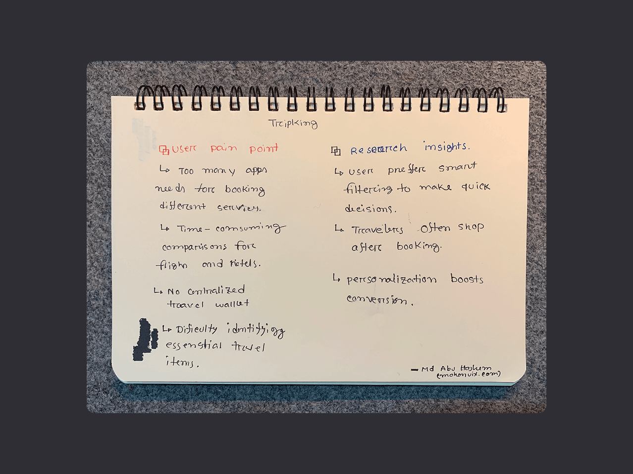 Business traveler persona